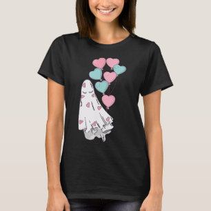 Camiseta Casal Fantasma Espeluznante Retrô Dia dos Namorado