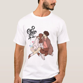 Camiseta casal, fique comigo