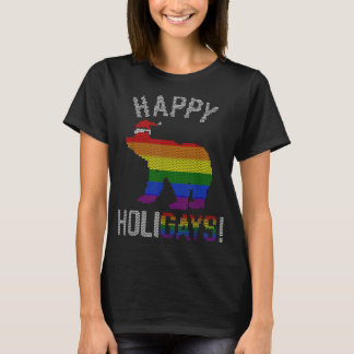 Camiseta Casal Gay do Urso Gay do Mens Xmas - Natal Feio