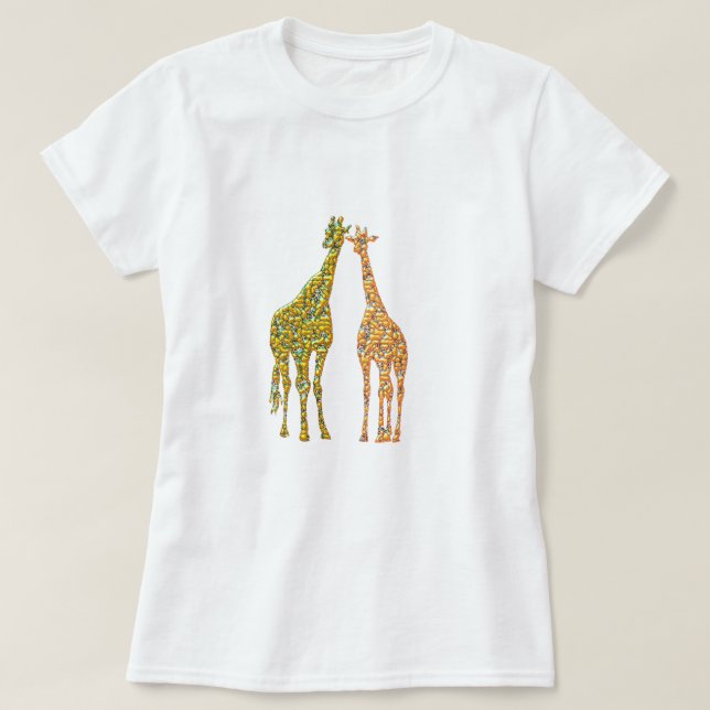 Camiseta Casal Giraffe T-Shirt (Frente do Design)