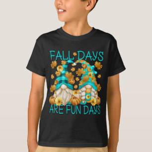Camiseta Casal Gnomo De Outono Bonito Para Queda Funny De G