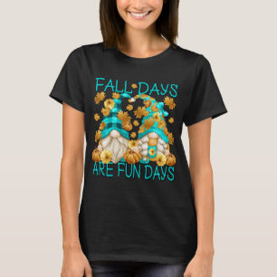 Camiseta Casal Gnomo De Outono Bonito Para Queda Funny De G