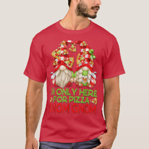 Camiseta Casal Gnomo Engraçado para o Dia da Pizza - Só est