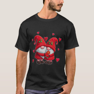 Camiseta Casal Gnomos Dia de os namorados Corações Costume