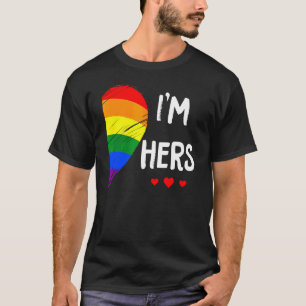 Camiseta Casal lésbica Coração I's Matching Gay Lgbt Pr