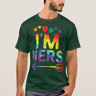 Camiseta Casal lésbica Engraçado, sou o orgulho LGBT dela