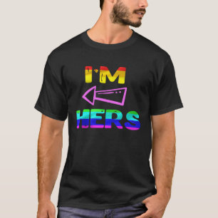 Camiseta Casal lésbica, sou a dela a combinar, ela é a minh