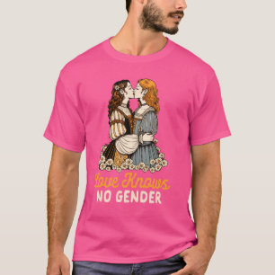 Camiseta Casal LGBT Orgulho LGBT Lésbica Amor sem Gend