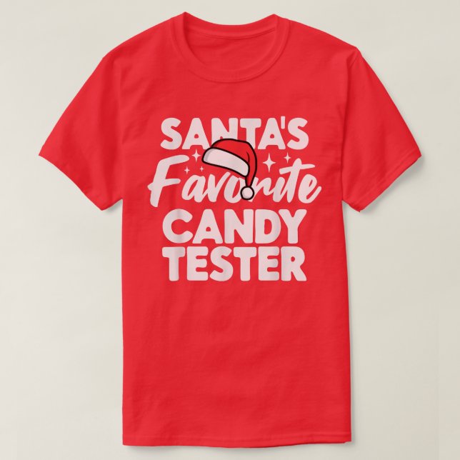 Camiseta Casal M da Família de Testores de Doces Favoritos (Frente do Design)