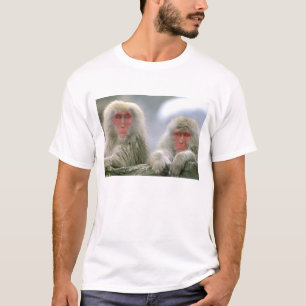 Camiseta Casal Macaco-Neve, Macaco Japonês,