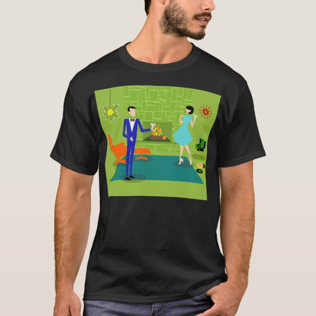 Camiseta Casal Moderno Meio século T-Shirt (Frente)