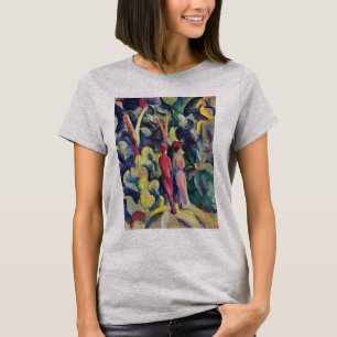 Camiseta Casal na Trilha da Floresta por August Macke