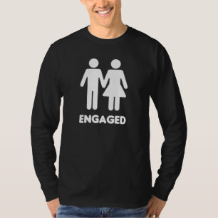 Camiseta Casal Noivo (Silhueta Branca)