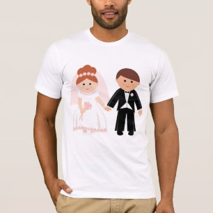 Camiseta Casal recem casados Mens T-Shirt