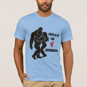 Camiseta Casal Romântico Divertido BigFoot “Você é Meu Squa