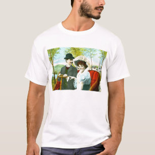 Camiseta Casal romântico na cena da colheita