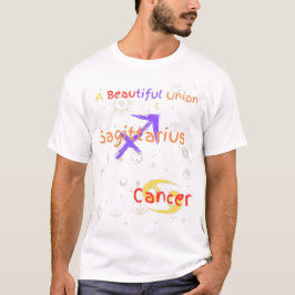 Camiseta Casal Sagitário do Cancer Zodiac T-Shirt