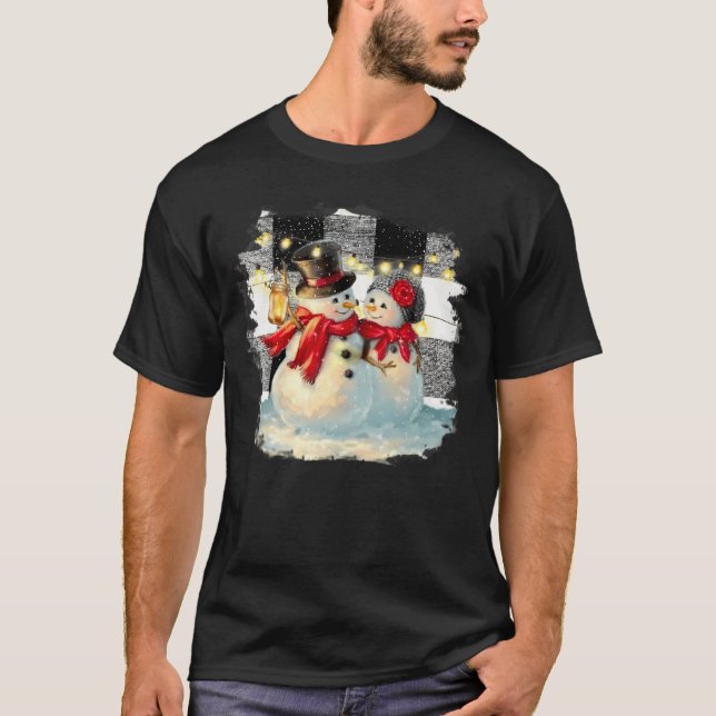 Camiseta Casal Snowman (Frente)
