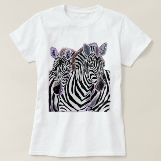 Camiseta Casal Zebra T-Shirt (Frente do Design)