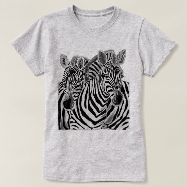 Camiseta Casal Zebra T-Shirt (Frente do Design)