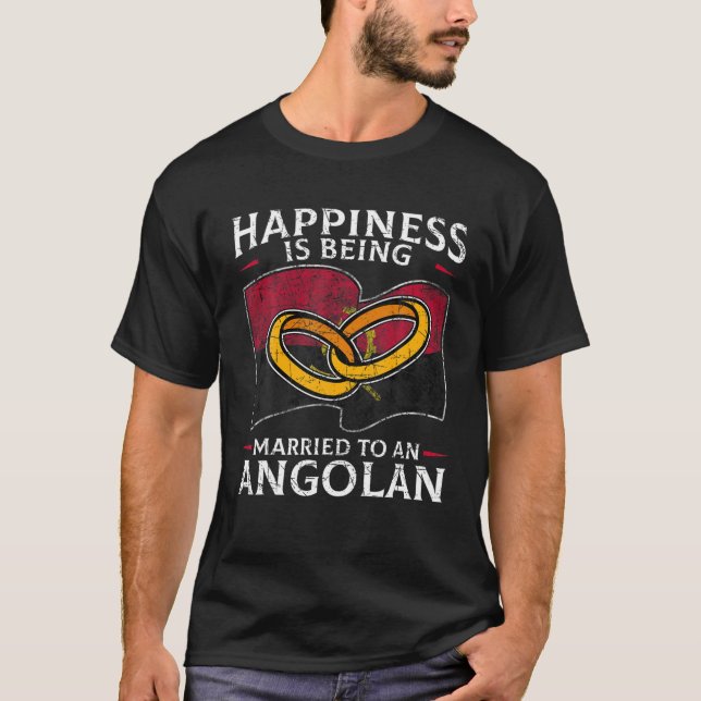 Camiseta Casamento Angolano com Herança Casada do Casamento (Frente)