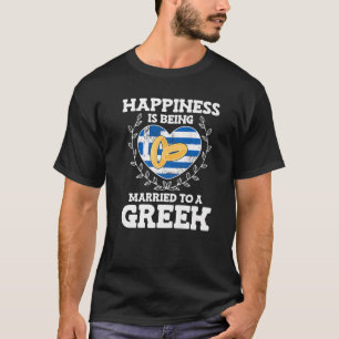 Camiseta Casamento Aniversário Casado Com Uma Mulher Grega