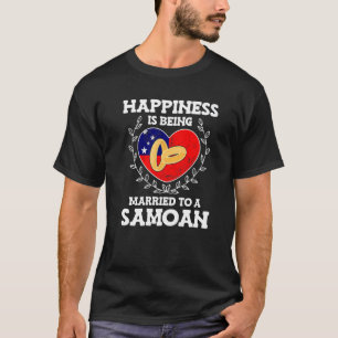 Camiseta Casamento Aniversário Casado Com Uma Mulher Samoan