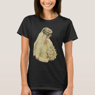 Camiseta Casamento Antigo, Retrato Nupcial de Noiva Vitoria