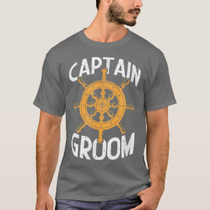 Camiseta Casamento B do cruzeiro de praia náutica do Capitã