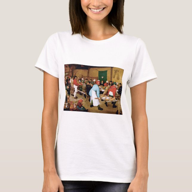 Camiseta Casamento Camponês, Pieter Bruegel (Frente)
