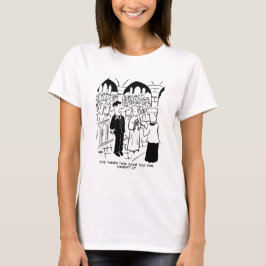 Camiseta Casamento - Cartoon de Piada Prática de Bridegroom