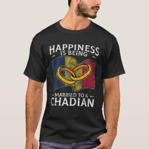 Camiseta Casamento chadiana Chade Casou Bandeira Casada