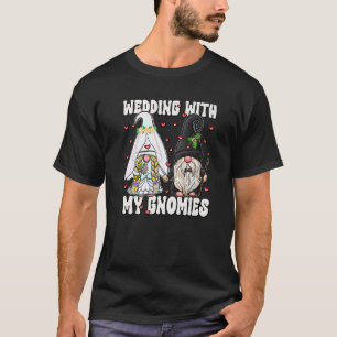Camiseta Casamento Com Meus Gnomies Noiva E Noivo Gno Único