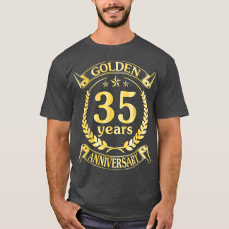 Camiseta Casamento Com Ouro De 35 Anos Para Hu