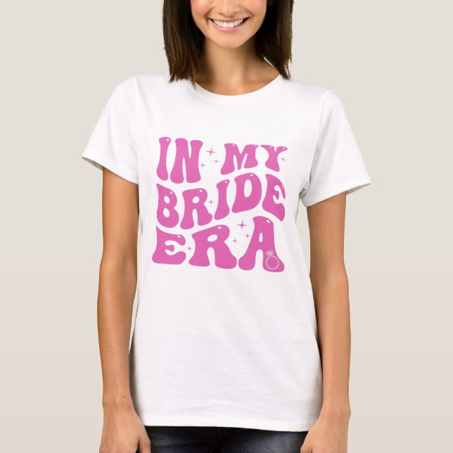 Camiseta Casamento da Era da Noiva Rosa  (Frente)