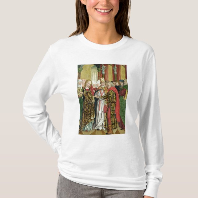 Camiseta Casamento da Virgem, do Dome Altar, 1499 (Frente)
