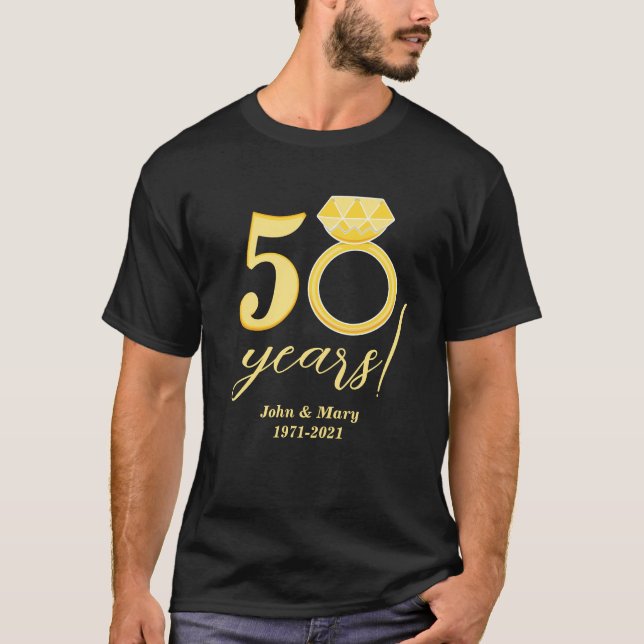 Camiseta Casamento de 50 Anos de Ouro (Frente)