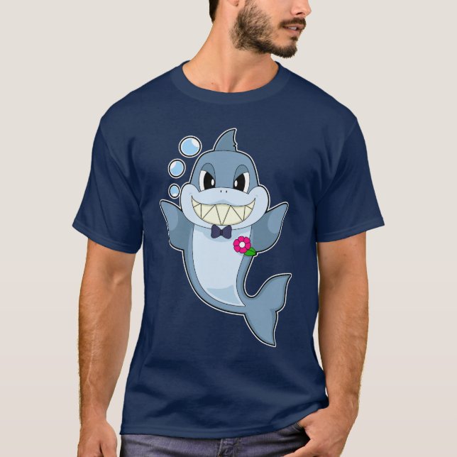 Camiseta Casamento de Arco de Shark Groom (Frente)