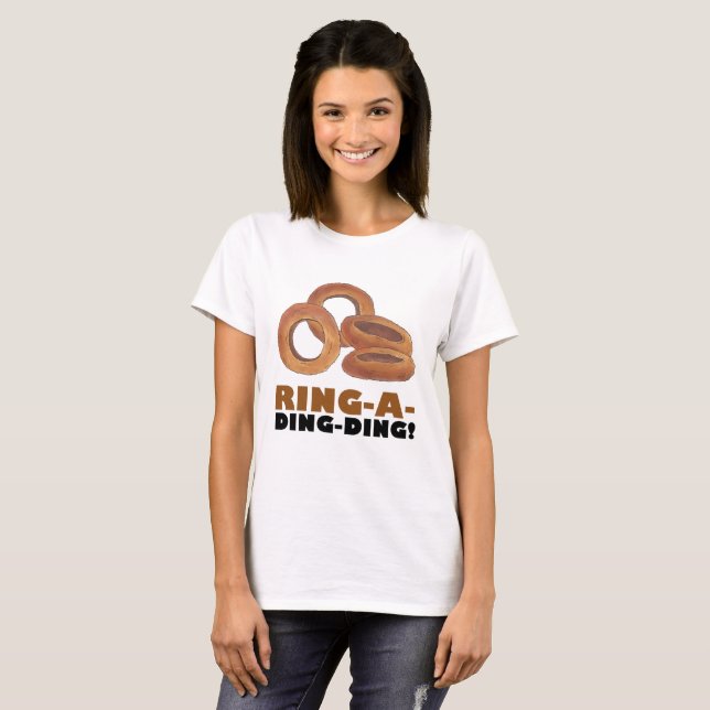 Camiseta Casamento de Bachelorette do Noivado Ring-a-Ding (Frente Completa)