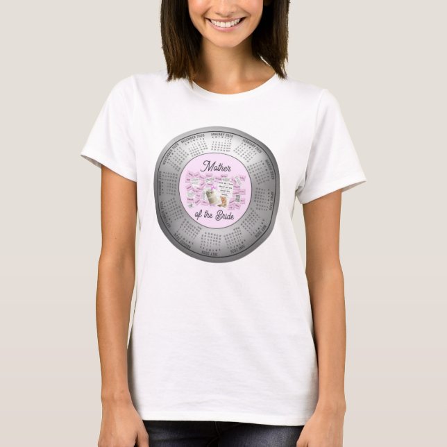 Camiseta Casamento de Calendário 2026 Mãe da Bela Tee (Frente)