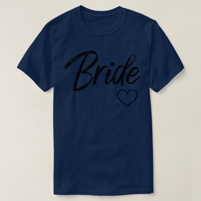 Camiseta Casamento de Coração de Noiva Branca, Lua de mel B (Frente do Design)