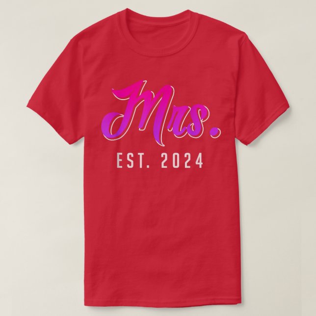 Camiseta Casamento de decoração da Sra. (Frente do Design)