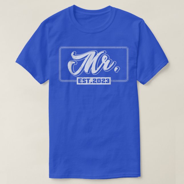 Camiseta Casamento de decoração do Sr. Sra. (Frente do Design)