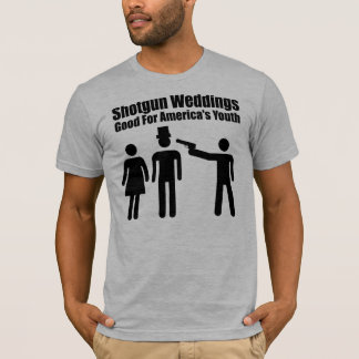 Camiseta Casamento de espingarda, preto