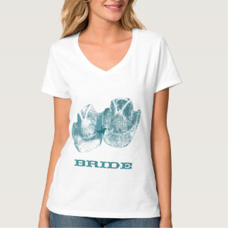 Camiseta Casamento de Fazenda do Ranch de Cavalo Ocidental