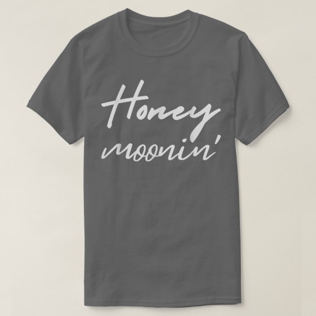 Camiseta Casamento de Férias Honeymoonin Bride Groom Honeym (Frente do Design)
