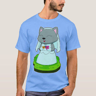 Camiseta Casamento de Flores de Cat Bride