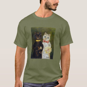 Camiseta Casamento de Gato, Casamento, Noiva, Louis Wain