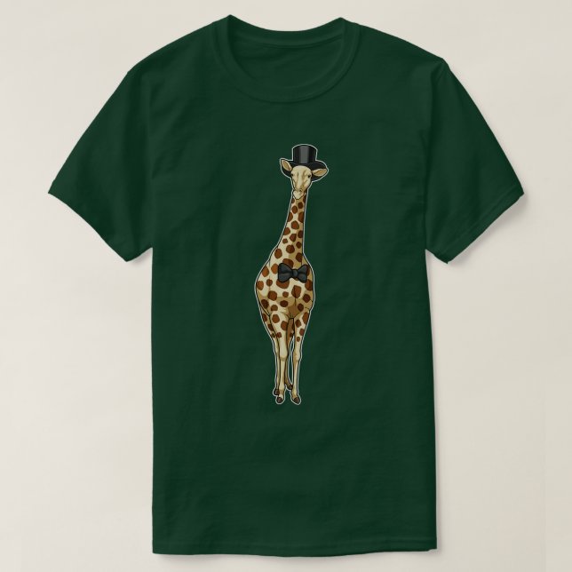 Camiseta Casamento de Giraffe Groom Ribbon (Frente do Design)