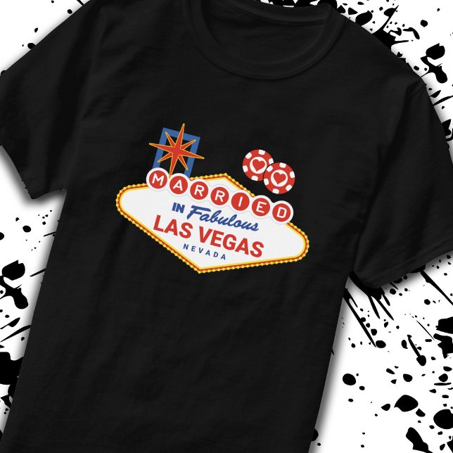 Camiseta Casamento de Las Vegas - Casal casado em Las Vegas (Criador carregado)